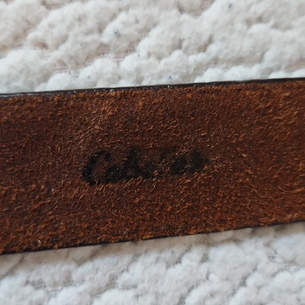 Cabela's Geuine Tooled Leather Western Cowboy Belt Size 34 Gorpcore Ranch Rodeo